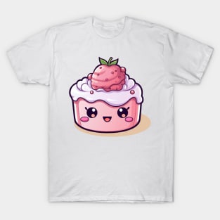 Cute Kawaii Manga Cake Design - Sweet Delight for Manga Lovers T-Shirt